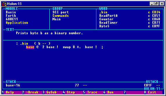 single stepping a high level Forth word (38234 Byte)