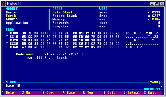 a window into the code space (9179 Byte)
